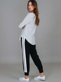 3rd Story Nora V Neck T Shirt< Long Sleeves