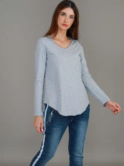3rd Story Portsea V Neck T Shirt< Long Sleeves