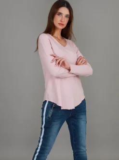 3rd Story Portsea V Neck T Shirt< Long Sleeves