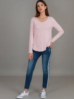 3rd Story Portsea V Neck T Shirt< Long Sleeves