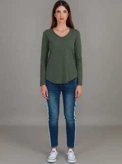 3rd Story Portsea V Neck T Shirt< Long Sleeves
