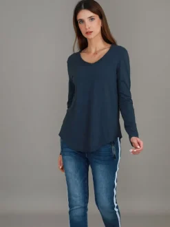 3rd Story Portsea V Neck T Shirt< Long Sleeves