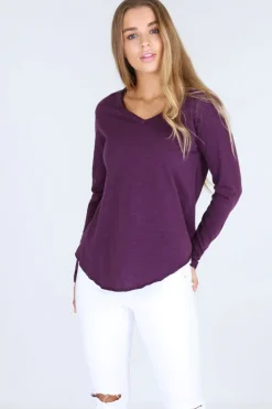 3rd Story Portsea V Neck T Shirt< Long Sleeves