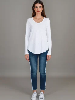 3rd Story Portsea V Neck T Shirt< Long Sleeves