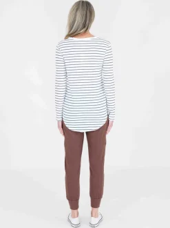 3rd Story Portsea V Neck T Shirt< Long Sleeves