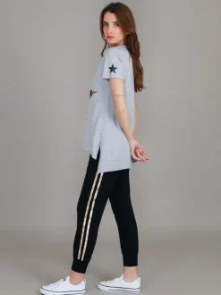 3rd Story Rosemary Splice Star Leopard Print T Shirt< Short Sleeves