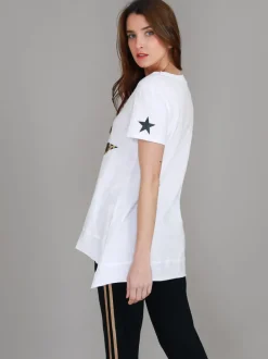 3rd Story Rosemary Splice Star Leopard Print T Shirt< Short Sleeves