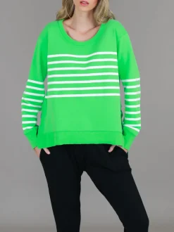 3rd Story Sarah Stripe Pink Sweatshirt< Sweatshirts|Sweatshirts