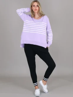 3rd Story Sarah Stripe Pink Sweatshirt< Sweatshirts|Sweatshirts
