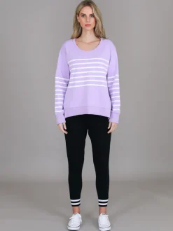 3rd Story Sarah Stripe Pink Sweatshirt< Sweatshirts|Sweatshirts