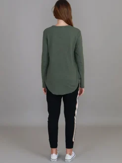 3rd Story Shellie 3S Gold Logo Long Sleeve T Shirt< Long Sleeves