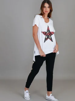 3rd Story Simeon Leopard Star Short Sleeve T Shirt< Short Sleeves