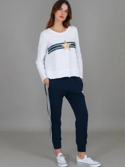 3rd Story Sonya Gold Star Stripe T Shirt< Long Sleeves