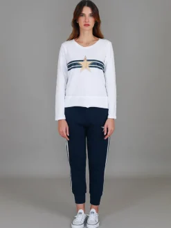 3rd Story Sonya Gold Star Stripe T Shirt< Long Sleeves
