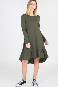 3rd Story Stacey Ruffle Hem Dress< Long Sleeve Dress