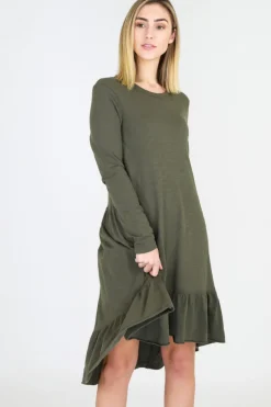 3rd Story Stacey Ruffle Hem Dress< Long Sleeve Dress