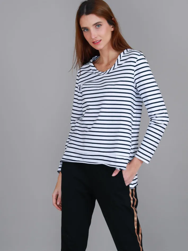 3rd Story Strumpet Scoop Neck T Shirt< Long Sleeves