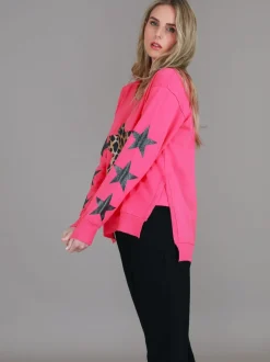 3rd Story Sydney Leopard Star Print Sweatshirt< Sweatshirts|Sweatshirts