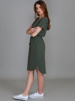 3rd Story Tess Drawstring Dress< Short Sleeve Dress