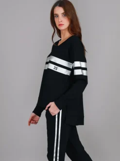 3rd Story Theresa Two-Stripe Graphic Sweatshirt< Sweatshirts|Sweatshirts