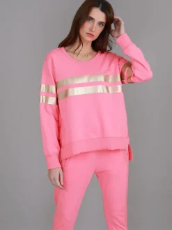 3rd Story Theresa Two-Stripe Graphic Sweatshirt< Sweatshirts|Sweatshirts