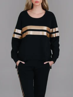 3rd Story Theresa Two-Stripe Graphic Sweatshirt< Sweatshirts|Sweatshirts