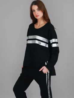 3rd Story Theresa Two-Stripe Graphic Sweatshirt< Sweatshirts|Sweatshirts
