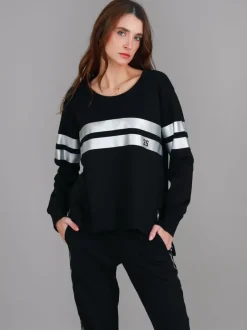 3rd Story Theresa Two-Stripe Graphic Sweatshirt< Sweatshirts|Sweatshirts