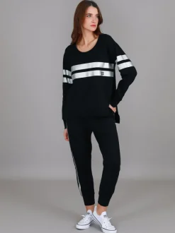 3rd Story Theresa Two-Stripe Graphic Sweatshirt< Sweatshirts|Sweatshirts