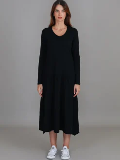 3rd Story Vera Black Tiered Long Sleeve Dress< Long Sleeve Dress