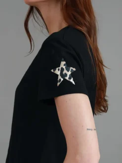 3rd Story Verona Twin Leopard Star T Shirt< Short Sleeves