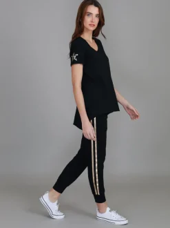 3rd Story Verona Twin Leopard Star T Shirt< Short Sleeves
