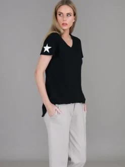 3rd Story Verona Twin Star V Neck T Shirt< Short Sleeves