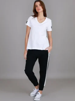 3rd Story Verona Twin Star V Neck T Shirt< Short Sleeves