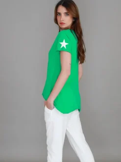 3rd Story Verona Twin Star V Neck T Shirt< Short Sleeves