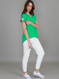 3rd Story Verona Twin Star V Neck T Shirt< Short Sleeves