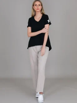 3rd Story Verona Twin Star V Neck T Shirt< Short Sleeves