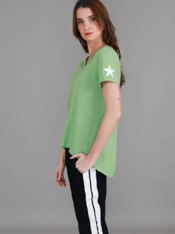 3rd Story Verona Twin Star V Neck T Shirt< Short Sleeves
