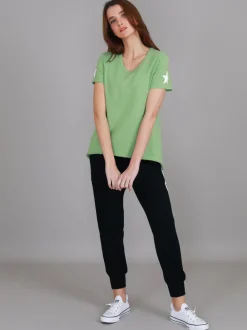 3rd Story Verona Twin Star V Neck T Shirt< Short Sleeves