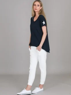 3rd Story Verona Twin Star V Neck T Shirt< Short Sleeves