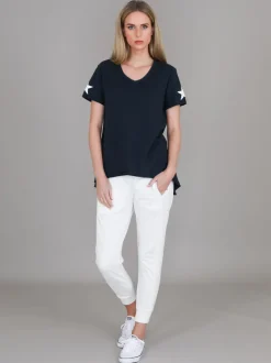 3rd Story Verona Twin Star V Neck T Shirt< Short Sleeves