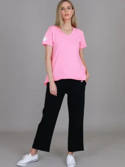 3rd Story Verona Twin Star V Neck T Shirt< Short Sleeves