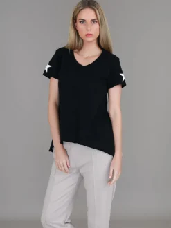3rd Story Verona Twin Star V Neck T Shirt< Short Sleeves