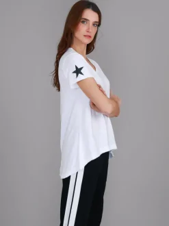 3rd Story Verona Twin Star V Neck T Shirt< Short Sleeves