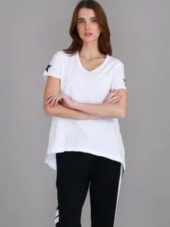 3rd Story Verona Twin Star V Neck T Shirt< Short Sleeves
