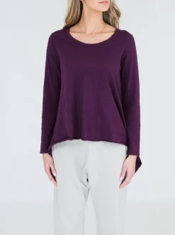 3rd Story Willow Asymmetrical Hem T Shirt< Long Sleeves