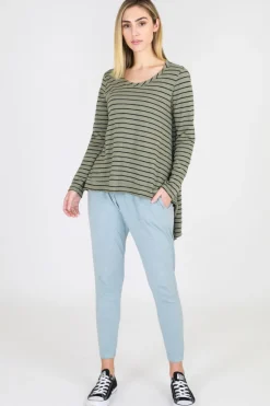 3rd Story Willow Asymmetrical Hem T Shirt< Long Sleeves