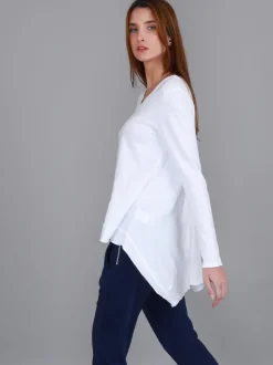 3rd Story Willow Asymmetrical Hem T Shirt< Long Sleeves