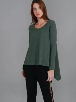 3rd Story Willow Asymmetrical Hem T Shirt< Long Sleeves