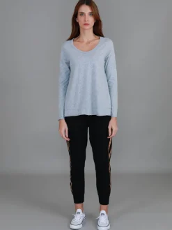 3rd Story Willow Asymmetrical Hem T Shirt< Long Sleeves